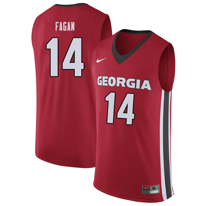 Men #14 Tye Fagan Georgina Bulldogs College Basketball Jerseys Sale-Red - Click Image to Close